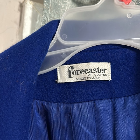 Women’s Cobolt Blue Forcaster of Boston Wool Coat - Size 13/14 - Picture 2 of 5